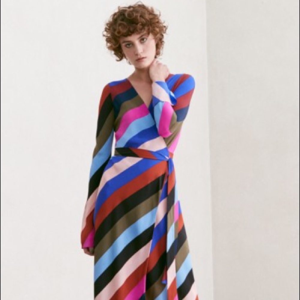 DVF Carson stripe dress. Diane Von Furstenberg